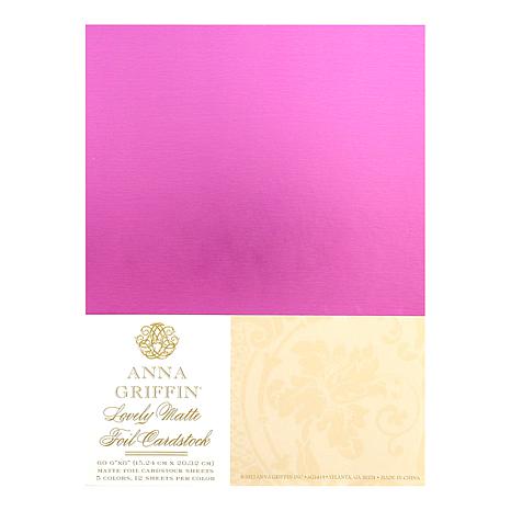 Anna Griffin 60 Sheets 6 x 8 Matte Foil Card Stock