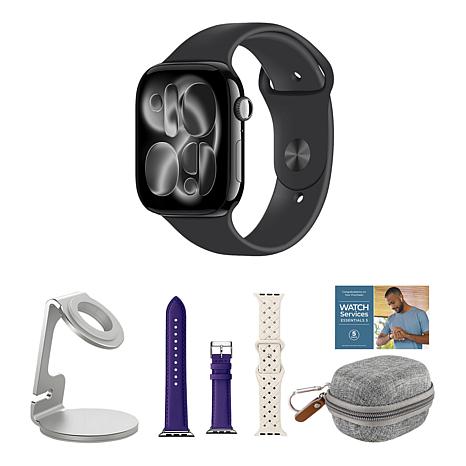 Apple Watch Series 11 Jet Black 42mm S/M with 2 Bands | HSN
