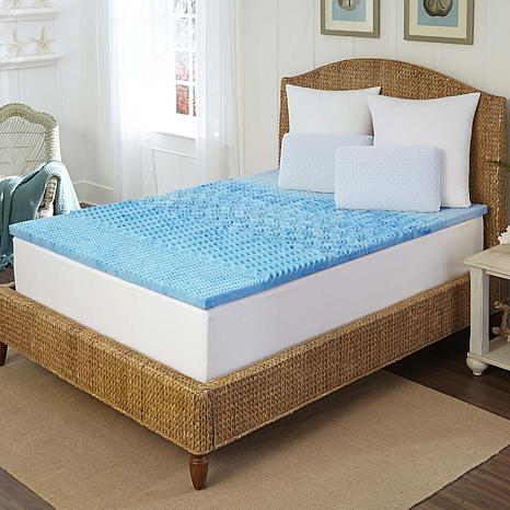 Arctic Sleep Cool gel 1.5 inch 5zone memory foam topper - 10084993 | HSN