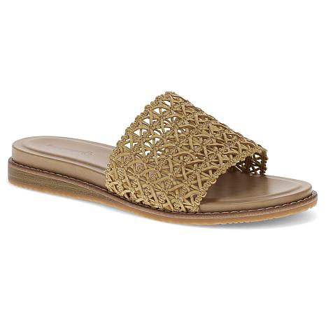 BareTraps Nat Slide Sandal - Comfortable Slip-On With Decorative Buckle