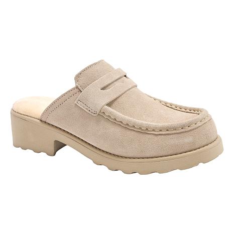 BEARPAW® Patricia Suede Mule with Rain Stain Repellent