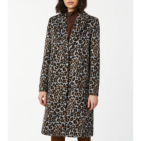 wool leopard print coat