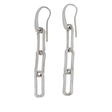 silver paperclip earrings