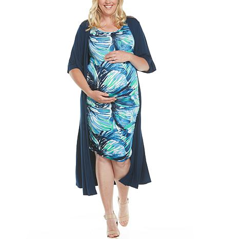 navy bodycon maternity dress