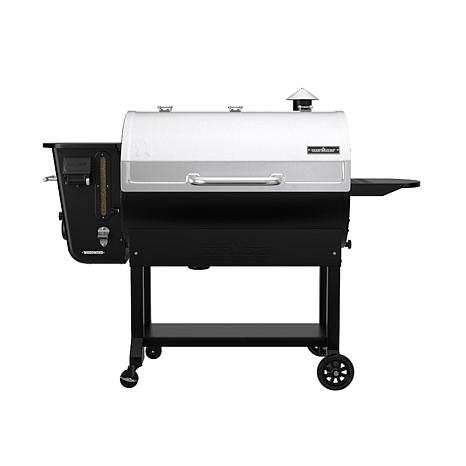 Z Grills 10002E Smart Wood Pellet Grill 8 in 1 Outdoor BBQ Smoker 1060 Sq Inches Cooking Area Barbecue Grill Stainless and Black, Size: ZPG-10002E