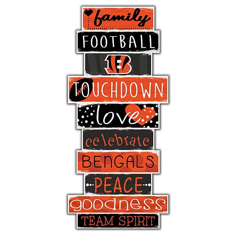 24 NFL Cincinnati Bengals Round Distressed Sign