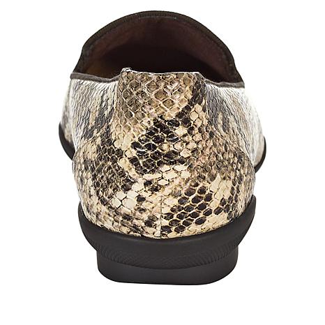 clarks croco embossed slip on loafers