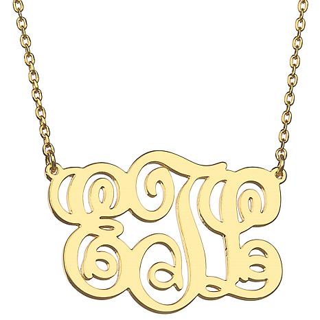 Classic 3-Initial Medium Monogram Necklace - 20589708 | HSN