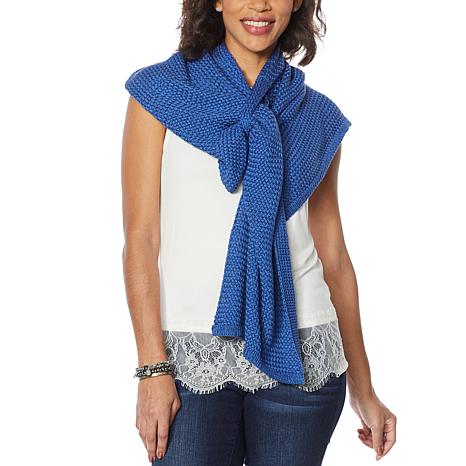 Colleen Lopez Multi-Way Knit Shawl Topper