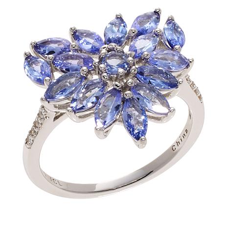 Colleen Lopez Tanzanite and White Zircon Heart Ring - 20952507 | HSN