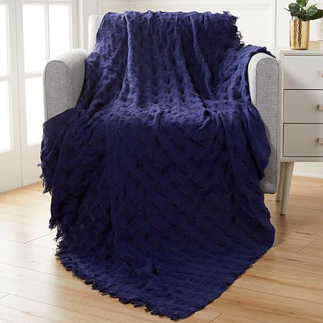 Concierge Collection Oversize Checker Woven Throw - 20794005