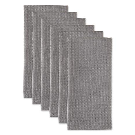 Design Imports Recycled Cotton Waffle Kitchen Towels 6-pack - 9910882 | HSN