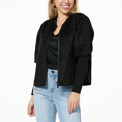 Puff sleeve bomber jacket sale