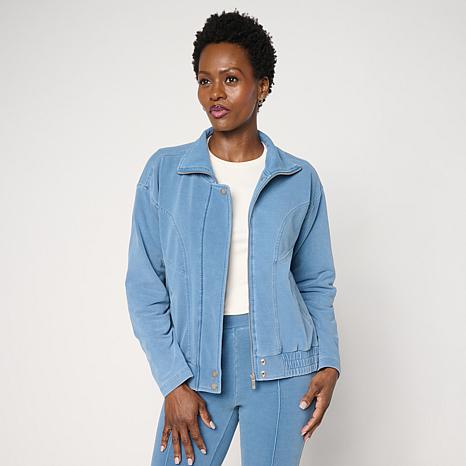 DG2 by Diane Gilman Knit Flex Zip-Front Seamed Jacket | HSN