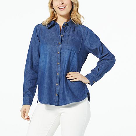 DG2 by Diane Gilman Signature Collection Embroidered Buttoned Shirt ...