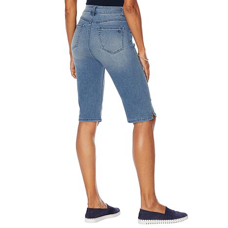 b.s Damen Stretch Capri Bermuda Jeans Hose