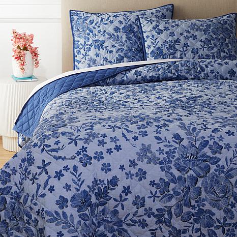 Emryn House 100% Cotton Chambray Printed Quilt Set - 20659996 | HSN