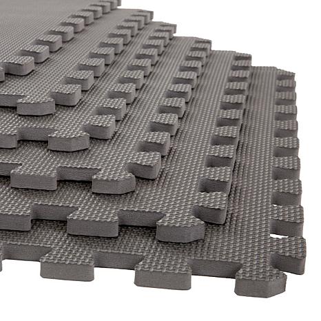 Fleming Supply 6-Pack of Foam Floor Tiles/Yoga Mat Black - 20434449