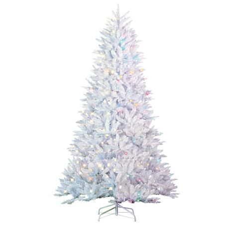 Gerson 7 5 Led Lighted White Parkview Pine Tree 8271994 Hsn Gerson 7 5 Led Lighted White Parkview Pine Tree