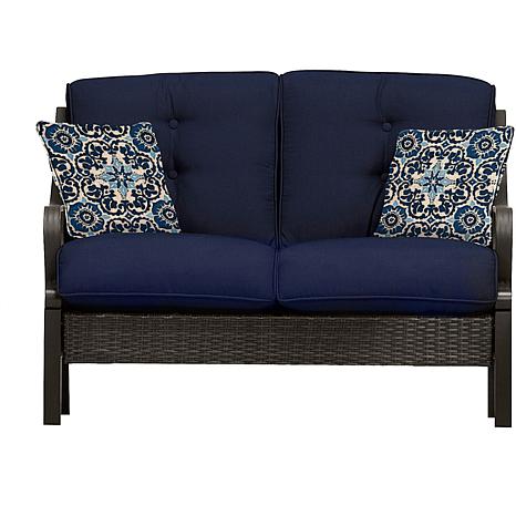 Ventura 4 Piece Patio Set In Navy Blue 8004357 Hsn