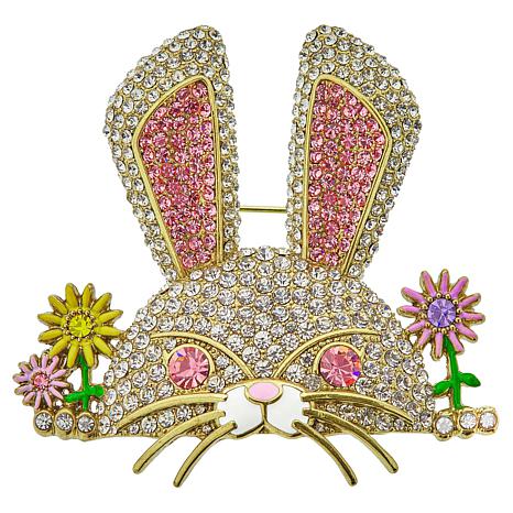 Heidi Daus Sunny Bunny Crystal And Enamel Pin - 22658442 | HSN