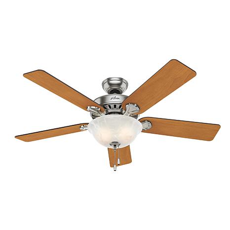 Hunter 52" Pro's Best Nickel Ceiling Fan w Light Kit & Pull Chain