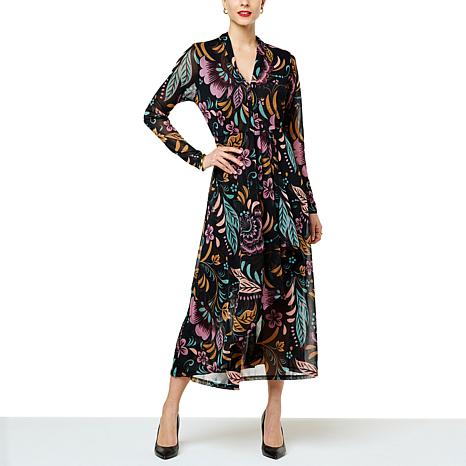 IMAN Global Chic Long-Sleeve Printed 