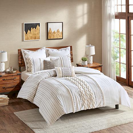 INK+IVY Imani Cotton Comforter Mini Set, King/Cal King - Ivory