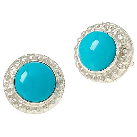 Turquoise and deals silver stud earrings