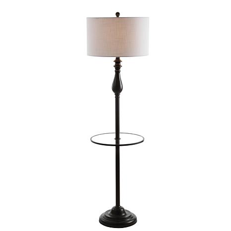 small glass lamp table