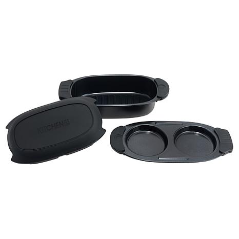 $32.95, Was $39.95, 17% Off! Kitchen HQ 3-Piece Microwave Cook, Grill, and Store Set dealfomo