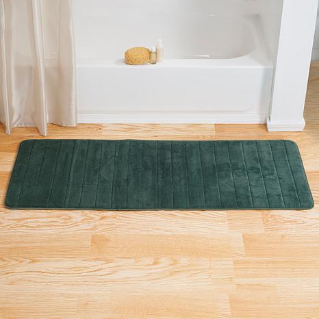 Lavish Home Memory Foam Striped Extra-long Bath Mat - 24