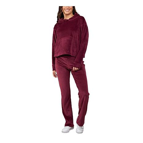 velvet hoodie and sweatpants