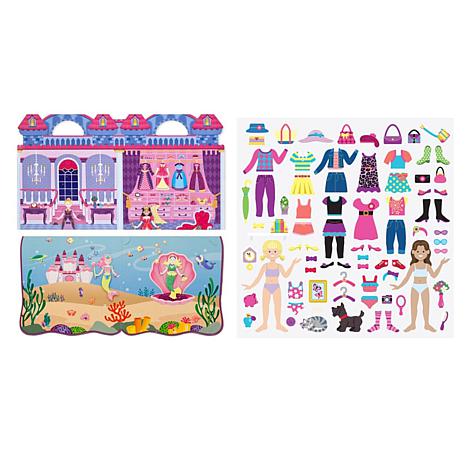 Melissa & Doug Puffy Sticker Bundle - Dress-Up, Princess and Mermaid