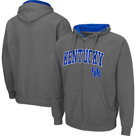 Men's Colosseum Charcoal Kentucky Wildcats Arch & Team Logo 3.0 Full-Zip  Hoodie