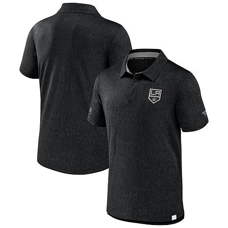 Men's Fanatics Black Los Angeles Kings Authentic Pro Jacquard Polo ...