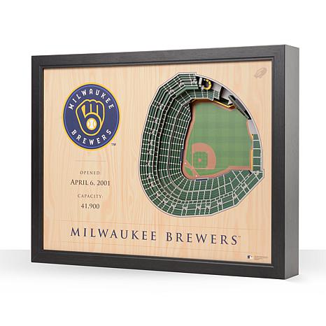 MLB Milwaukee Brewers 6x19 Stadium 3D View Banner