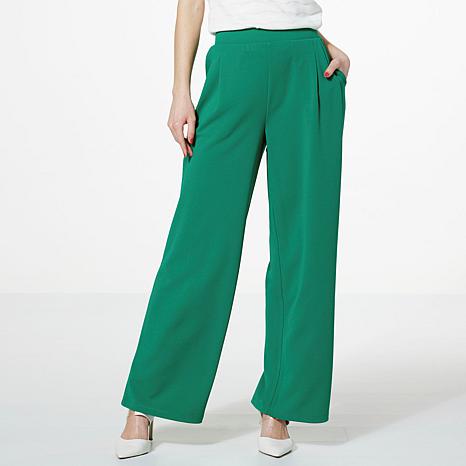 Nina Leonard High Tech Crepe Pleat Front Pant - 21249905 | HSN