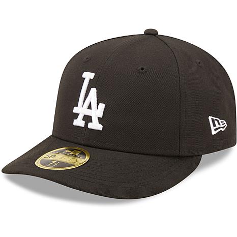 Officially Licensed Fanatics MLB Men's Dodgers Black/White Fitted Hat ...