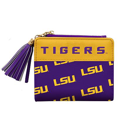 Louisiana State Tigers Zip Organizer Wallet Pebble Purple - Bags & Wallets