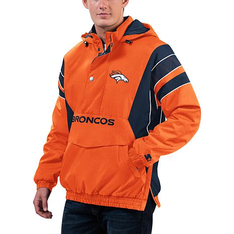 Football Fan Shop Officially Licensed NFL 1/2 Zip Pullover Hooded Jacket - Broncos