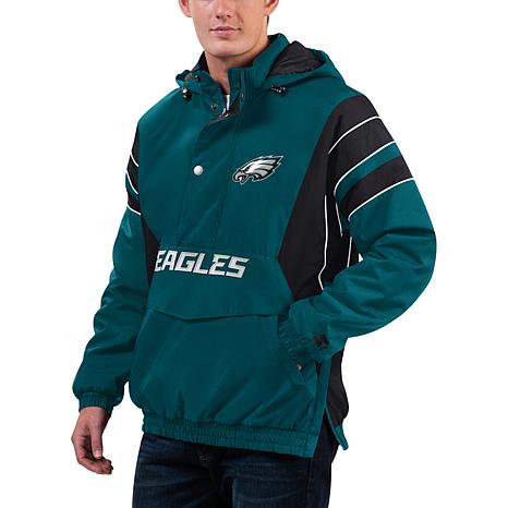 Football Fan Shop Officially Licensed NFL 1/2 Zip Pullover Hooded Jacket - Jets