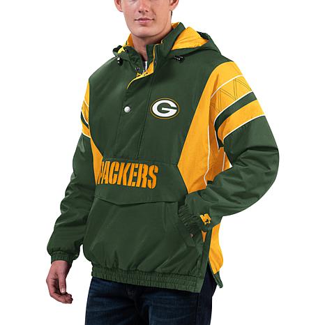 Starter Green Bay Packers Home Team Half-Zip Jacket L / White Mens Outerwear