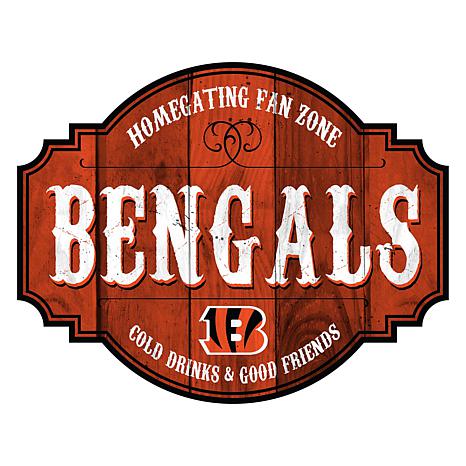 24 NFL Cincinnati Bengals Round Distressed Sign