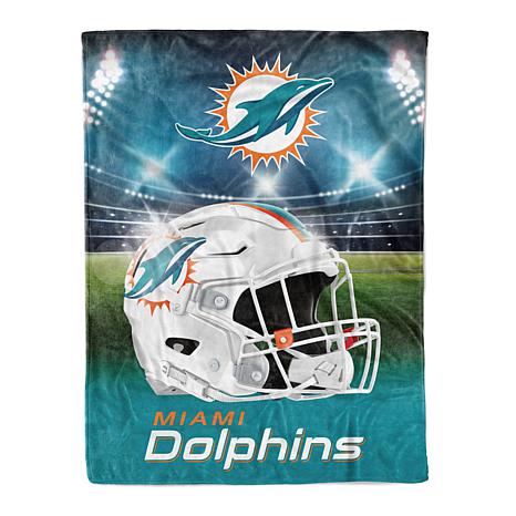 Officially Licensed NFL Miami Dolphins Retro Fleece Blanket