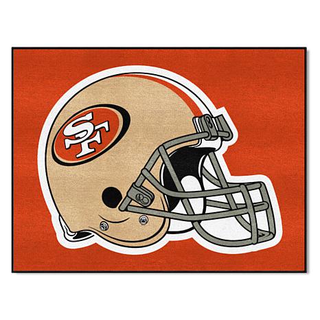 Fan Mats San Francisco 49ers Football Mat, Brown/scarlet