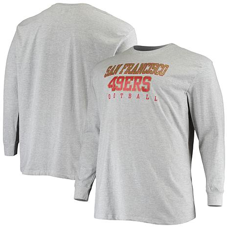 Fanatics Branded Men's Big and Tall Heathered Gray San Francisco 49ers Practice Long Sleeve T-Shirt - Heather Gray