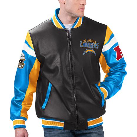 Officially Licensed NFL Men's Faux Leather Varsity Jacket by Glll ...