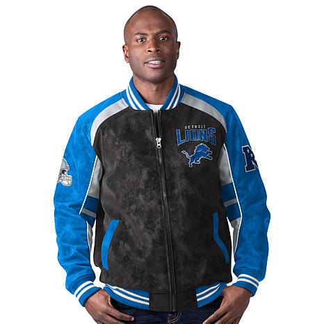 Detroit Lions - Genuine Suede - NFL Jacket - Black w/Blue Accents -  clothing & accessories - by owner - apparel sale 