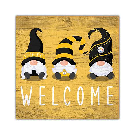 Officially Licensed NFL Welcome 3 Plank Wall Sign-Pittsburgh Steelers